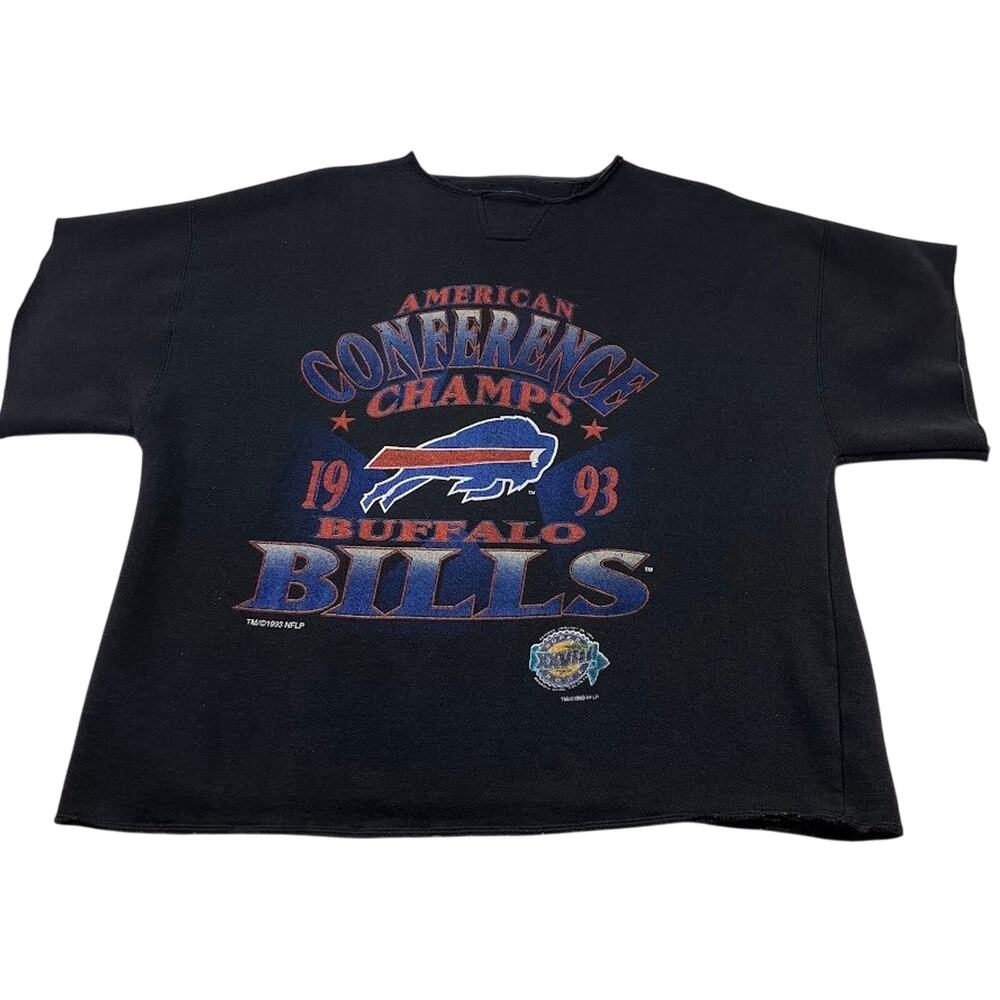 Vintage Starter Buffalo Bills Cut Off Sweatshirt AFC Champions 1993 NFL Size XL